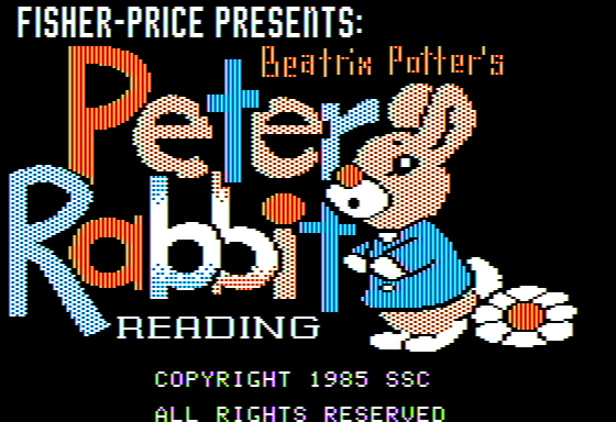 Beatrix Potter's Peter Rabbit Reading (Apple II) screenshot: Title Screen