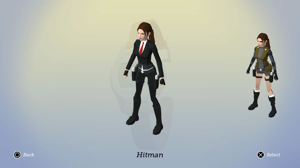 Lara Croft GO (PlayStation 4) screenshot: Hitman skin