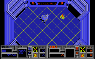 Vindicators (Amiga) screenshot: Quick, evacuate in 9 seconds...