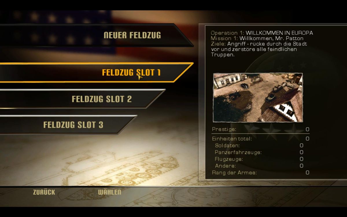 History Legends of War: Patton (Windows) screenshot: Mission 1 Briefing
