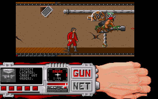 Techno Cop (Amiga) screenshot: Rob Kroll