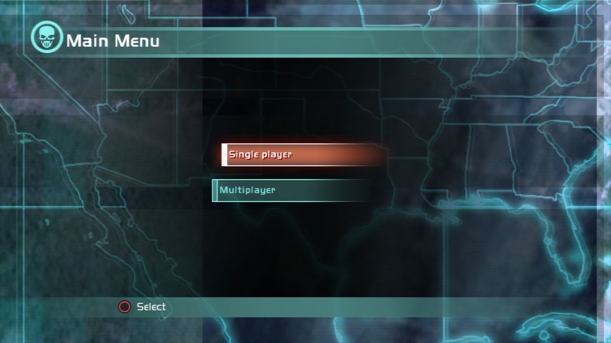 Tom Clancy's Ghost Recon: Advanced Warfighter 2 (PlayStation 3) screenshot: Main menu.