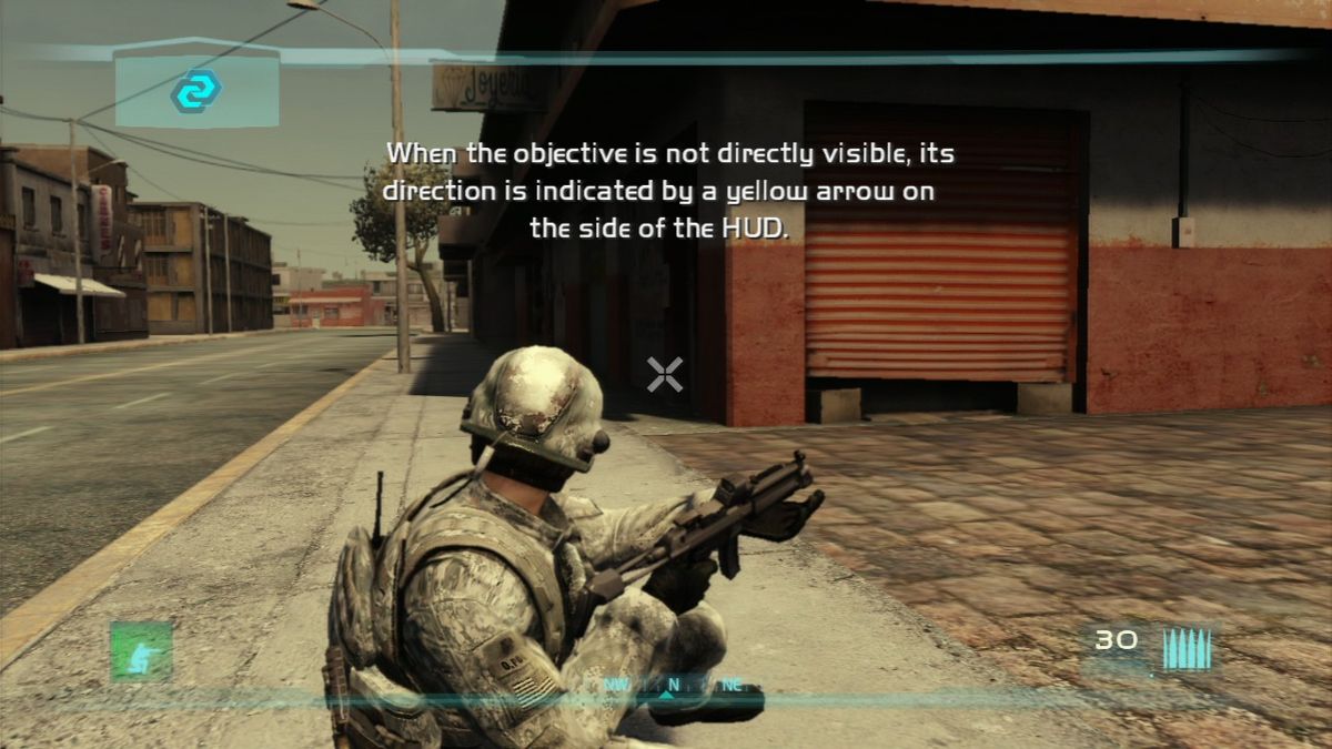 Tom Clancy's Ghost Recon: Advanced Warfighter 2 (PlayStation 3) screenshot: Similar to the first game, you can slide into crouching position while running.