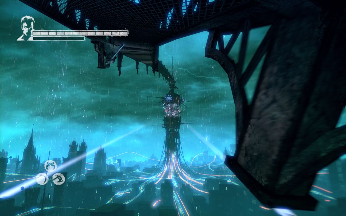 DmC: Devil May Cry (Windows) screenshot: And the perspective shifts ...