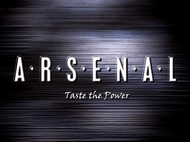 A.R.S.E.N.A.L Taste the Power (DOS) screenshot: Title screen.