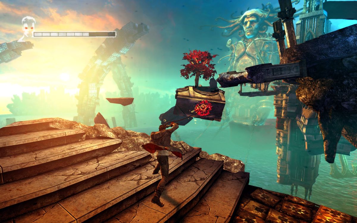 DmC: Devil May Cry (Windows) screenshot: The game features extensive platforming sections