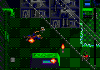 TechnoClash (Genesis) screenshot: They attack from all the sides...