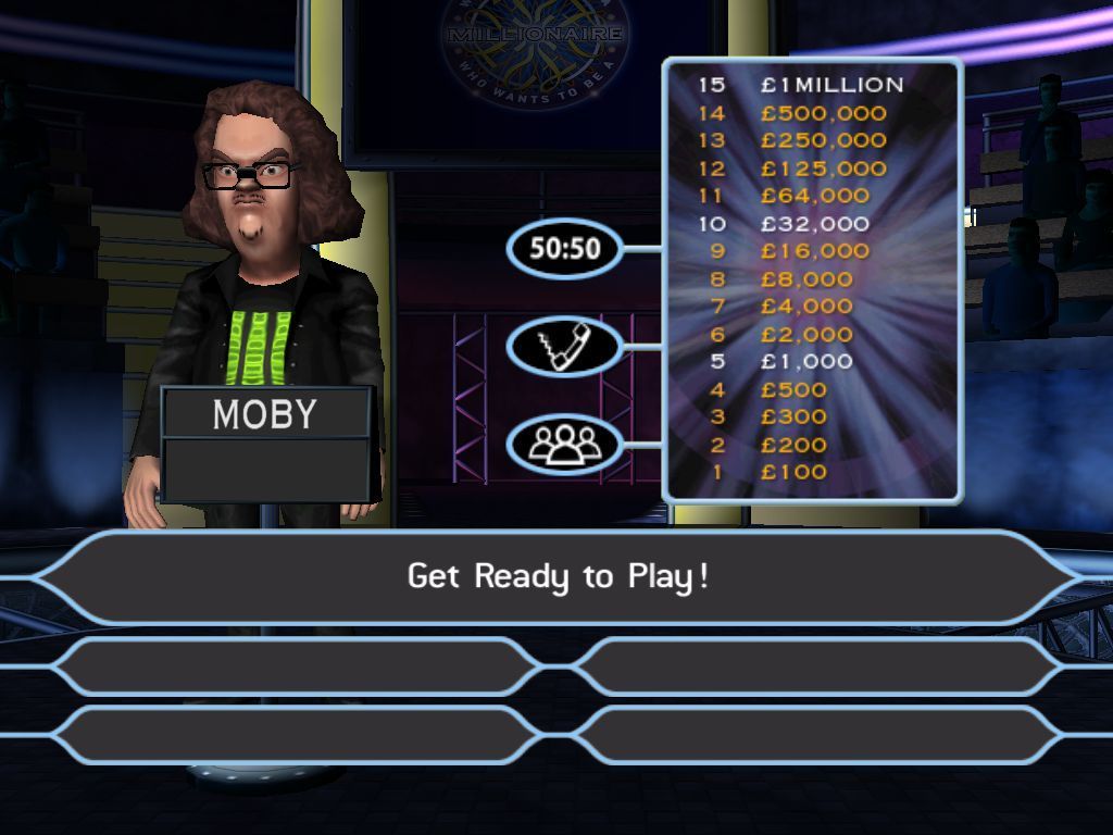 Who Wants to Be a Millionaire: Party Edition (Windows) screenshot: Before the game starts the player is given a summary of the lifelines available. This is followed by another tour of the studio and then it's game on!