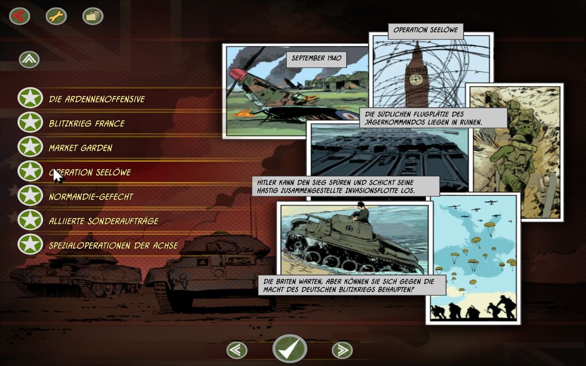 Battle Academy: Operation Sealion (Windows) screenshot: new Campaign