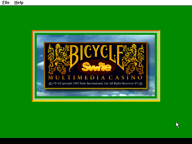 Bicycle Casino: Blackjack, Poker, Baccarat, Roulette (Windows 3.x) screenshot: Bicycle Roulette: Title