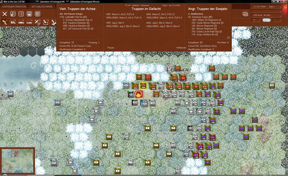 Gary Grigsby's War in the East: Lost Battles (Windows) screenshot: Liberation of Leningrad 44