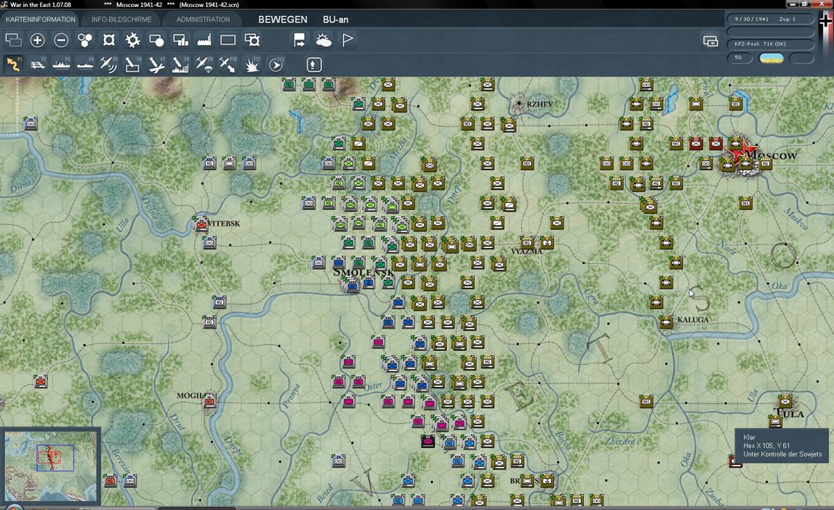Gary Grigsby's War in the East: Lost Battles (Windows) screenshot: Moscow 1941-42