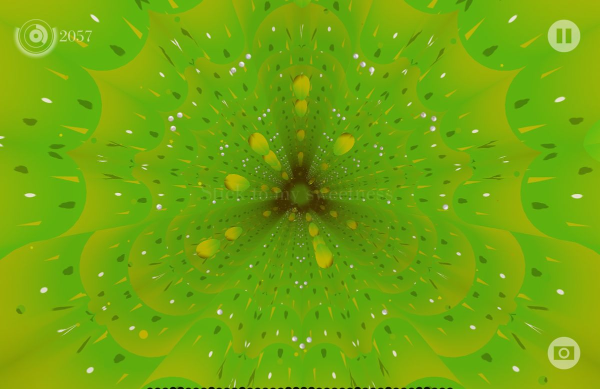 Luxuria Superbia (Android) screenshot: Suddenly it goes faster and more buds appear.