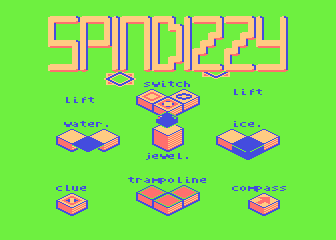 Spindizzy (Atari 8-bit) screenshot: Instructions