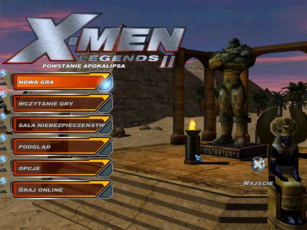 X-Men: Legends II - Rise of Apocalypse (Windows) screenshot: Main menu
