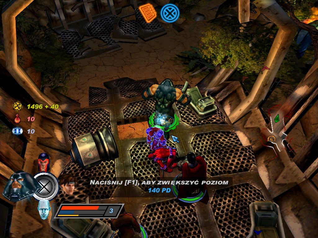 X-Men: Legends II - Rise of Apocalypse (Windows) screenshot: Juggernaut crushes opponents