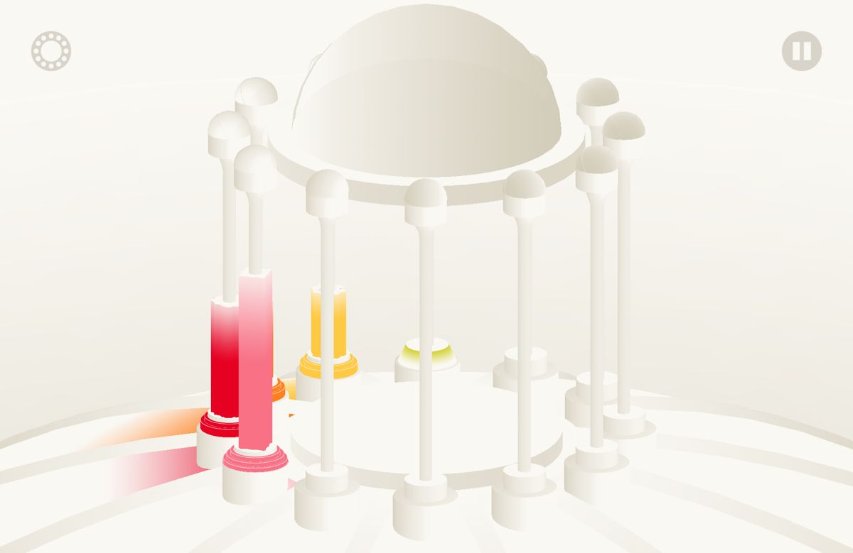 Luxuria Superbia (Android) screenshot: The temple shown in the 3D view.