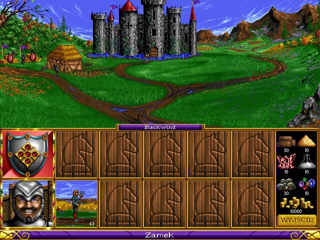 Heroes of Might and Magic (Windows) screenshot: Knight castle on start