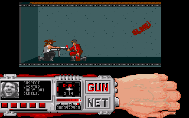 Techno Cop (Amiga) screenshot: Mike Metak