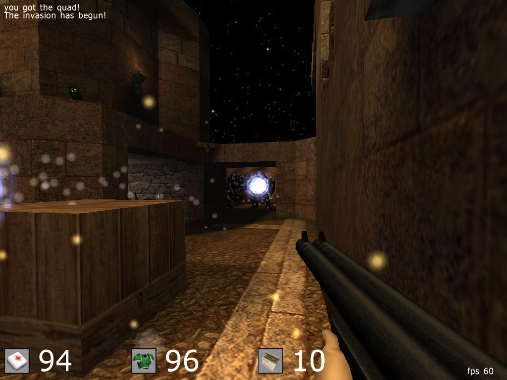 Cube 2: Sauerbraten (Windows) screenshot: Knights with energy weapons