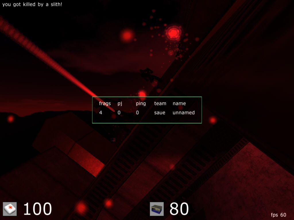 Cube 2: Sauerbraten (Windows) screenshot: Death