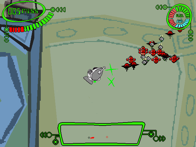 Spy Fox in Hold the Mustard (Windows) screenshot: With invincibility, all we gotta do is plow through these enemies.