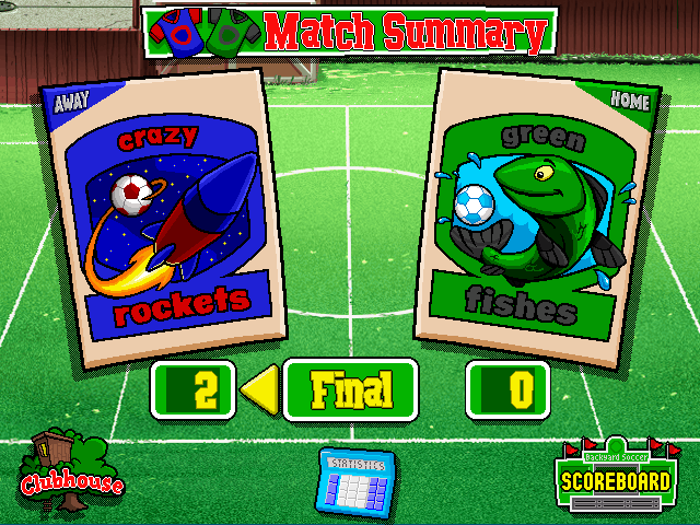 Backyard Soccer (Windows) screenshot: And that's the game!