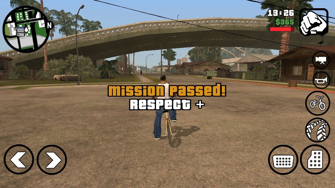Grand Theft Auto: San Andreas (iPhone) screenshot: Passed a story mission