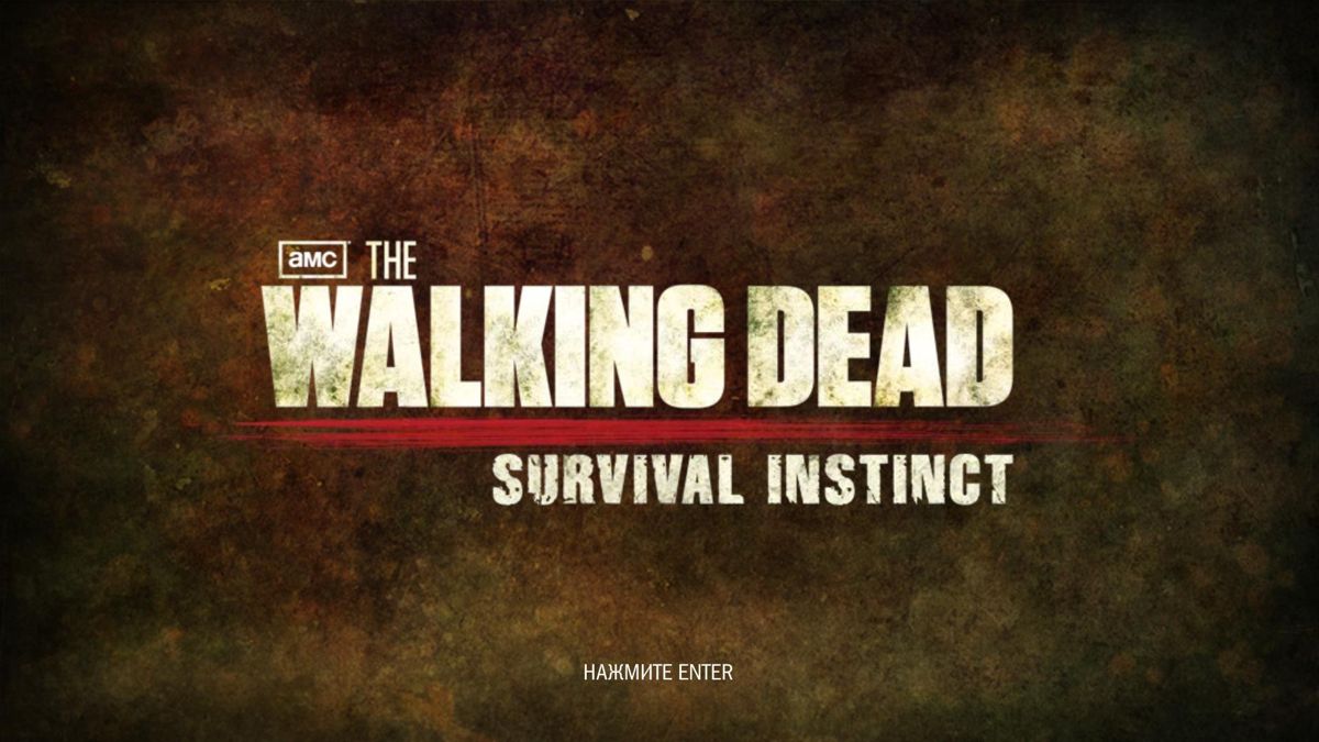 The Walking Dead: Survival Instinct (Windows) screenshot: Title Screen (in Russian)