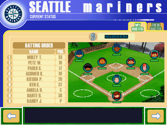 Backyard Baseball 2001 (Windows) screenshot: My roster.