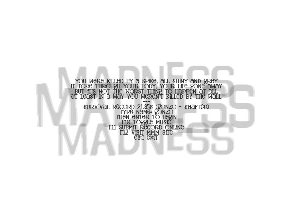 madnessMADNESSmadness (Windows) screenshot: Main menu