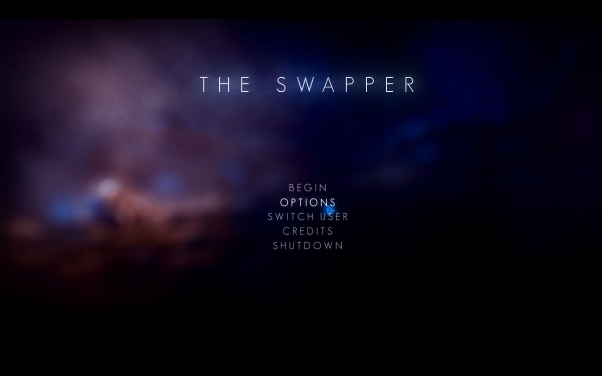 The Swapper (Windows) screenshot: Main menu