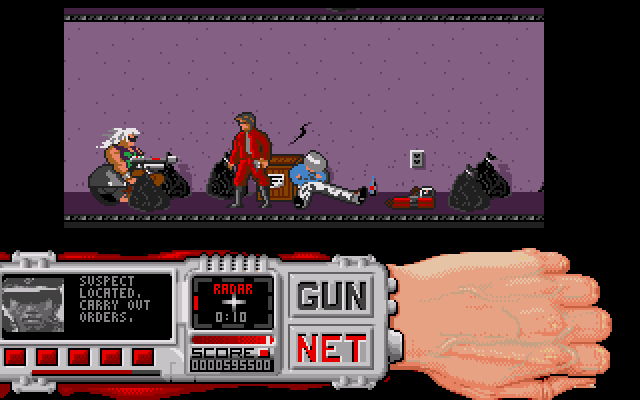 Techno Cop (Amiga) screenshot: Kevin Zak