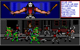 Teenage Mutant Ninja Turtles: Manhattan Missions (DOS) screenshot: Intro (EGA)
