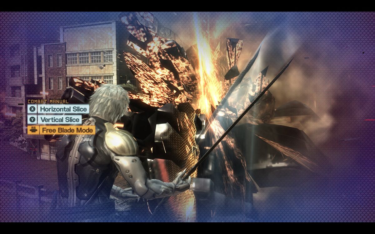 Metal Gear Rising: Revengeance (Windows) screenshot: Slicing and dicing