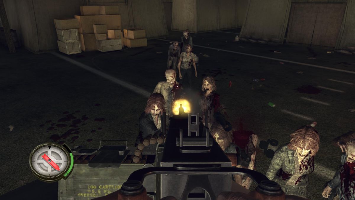 The Walking Dead: Survival Instinct (Windows) screenshot: Exterminating the approaching zombies with a gun