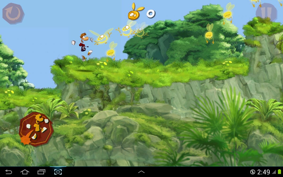 Rayman Jungle Run (Android) screenshot: Collecting lums
