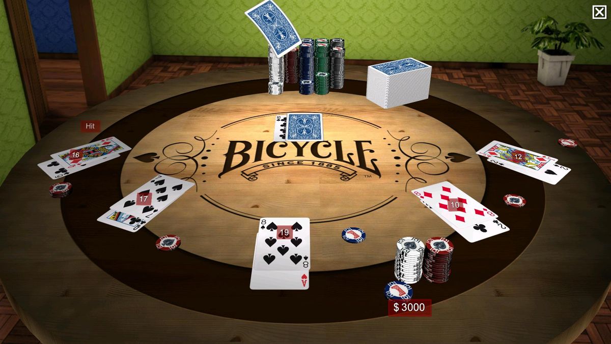 Screenshot of Bicycle Blackjack (Windows, 2010) MobyGames