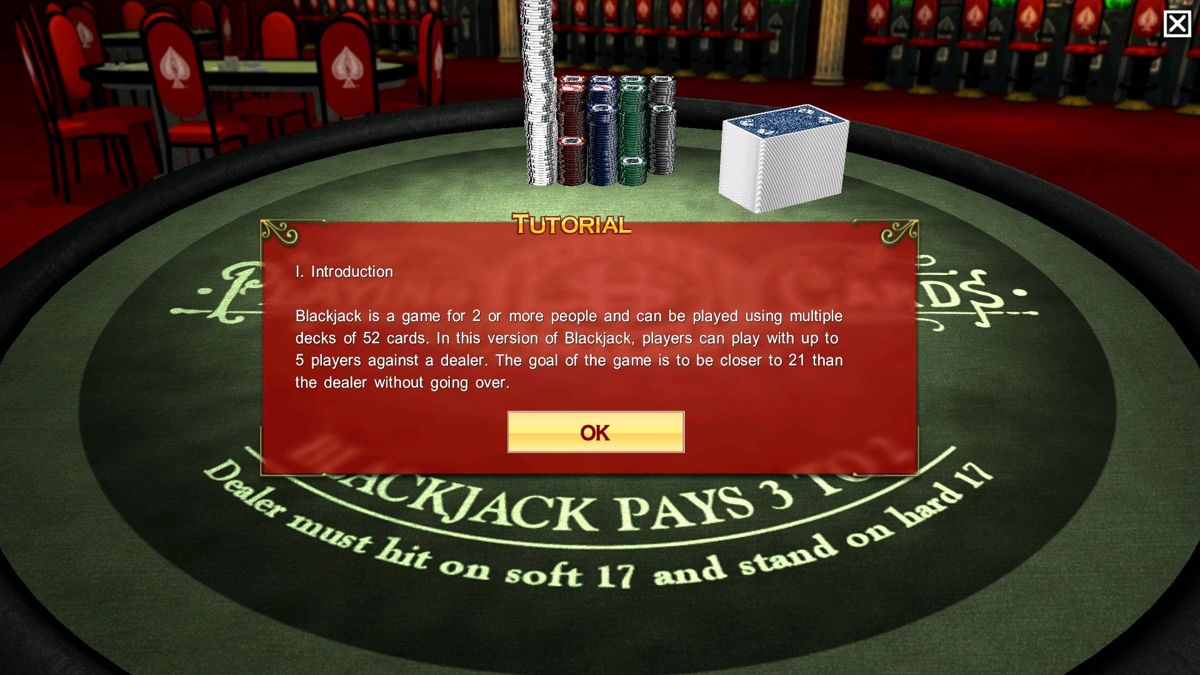 Bicycle Blackjack (Windows) screenshot: Starting the tutorial