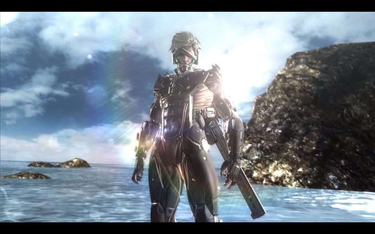 Metal Gear Rising: Revengeance (Windows) screenshot: Raiden beefed up.