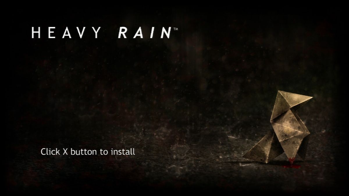 Heavy Rain: Move Edition (PlayStation 3) screenshot: Soundtrack - Installation screen.