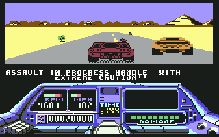 Techno Cop (Commodore 64) screenshot: Assault in progress