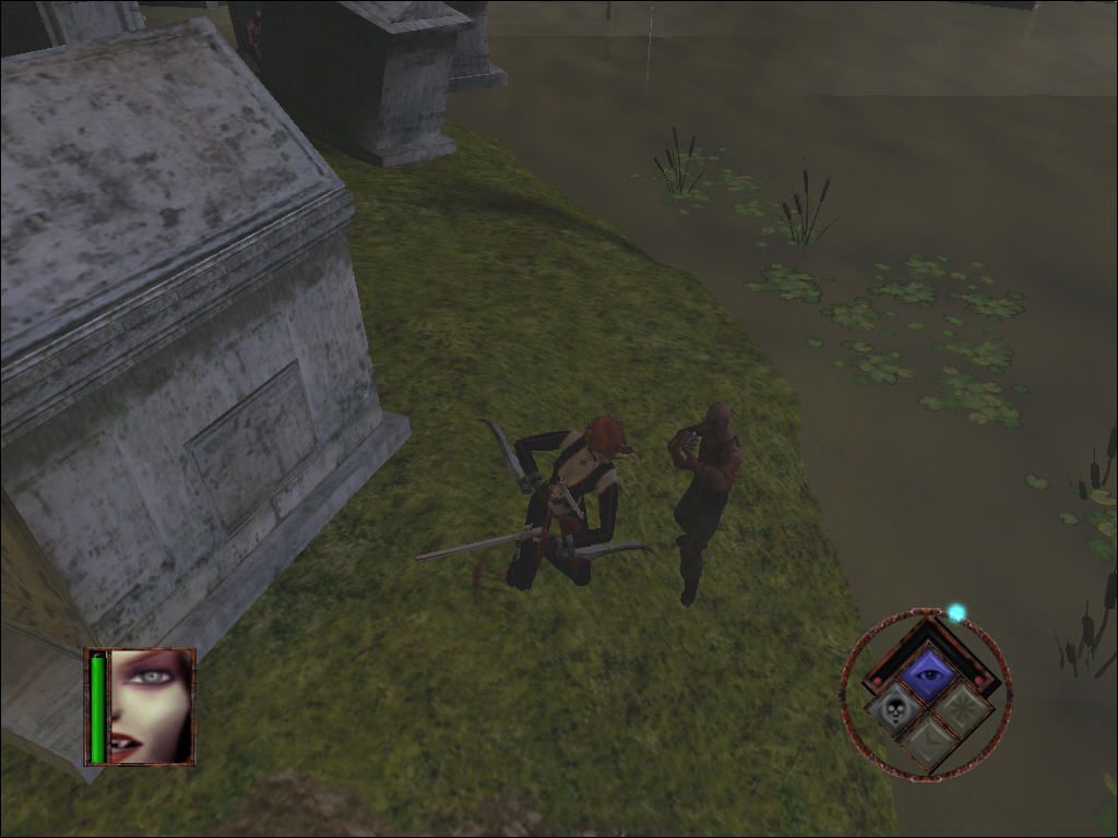 BloodRayne (Windows) screenshot: Hand-blades are useful weapon