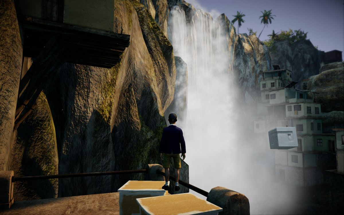 Papo & Yo (Windows) screenshot: A waterfall
