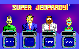 Super Jeopardy! (DOS) screenshot: Gameplay (EGA)