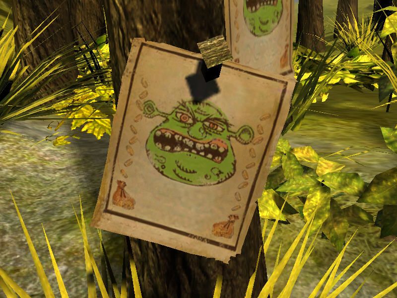 Shrek Forever After: The Final Chapter (Windows) screenshot: Ogre's rewards posters