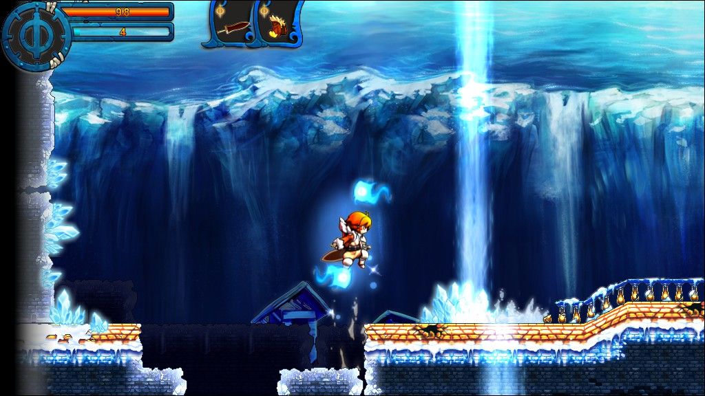 Valdis Story: Abyssal City (Windows) screenshot: The action takes place in a city under the sea