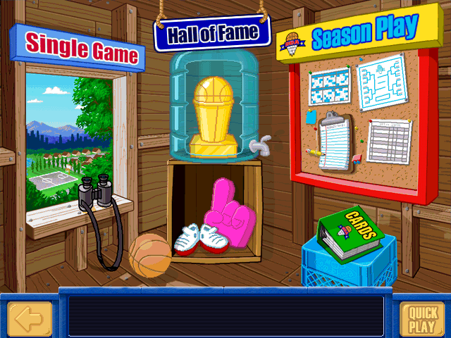 Backyard Basketball (Windows) screenshot: The main menu