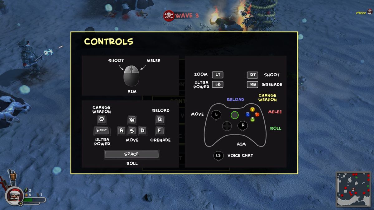 Bunch of Heroes: Holiday Pack (Windows) screenshot: The controls.