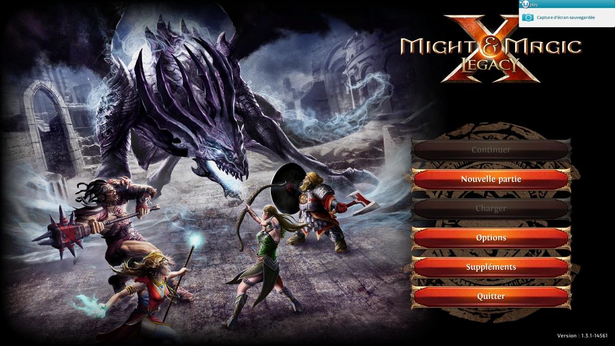 Might & Magic X: Legacy (Windows) screenshot: Main Menu